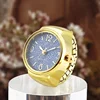New Style Watch Rings Female Personality Golden Simple Number Glitter Student Accessories Gifts Male Fashion Finger Clock Ring 2