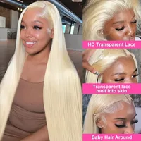 250 densité perruques de cheveux humains Blonde 613 perruques avant de dentelle 13x6 droite cheveux humains dentelle frontale perruque perruques de cheveux brésiliens pour les femmes 4