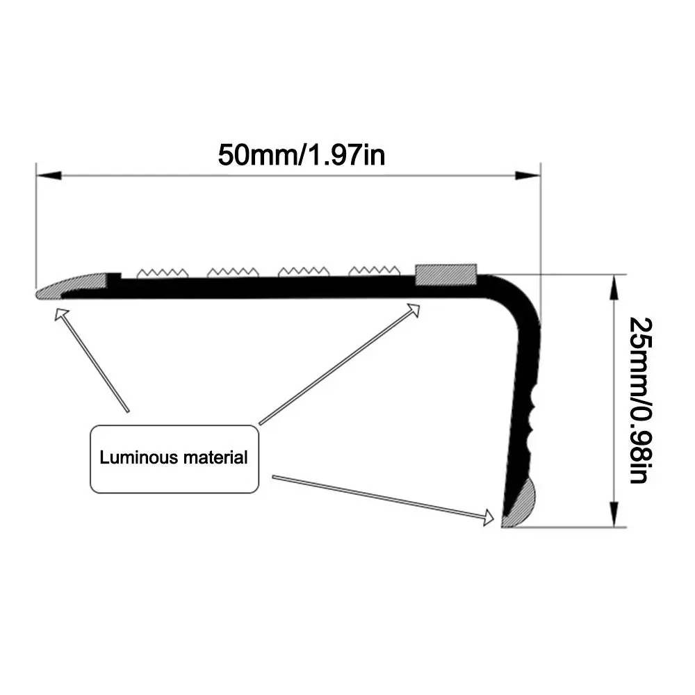NEW PVC Staircases Anti Slip Strips Reflective Self Adhesive Stair Treads Waterproof 100cm Steps Safety Tape Kindergarten