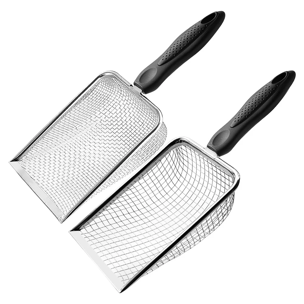2PCS Multi-Functional Soil Sifter Set Stainless Steel Soil Sieve Ergonomic Lightweight 3.8mm 5mm Eyelet Gardening Tool
