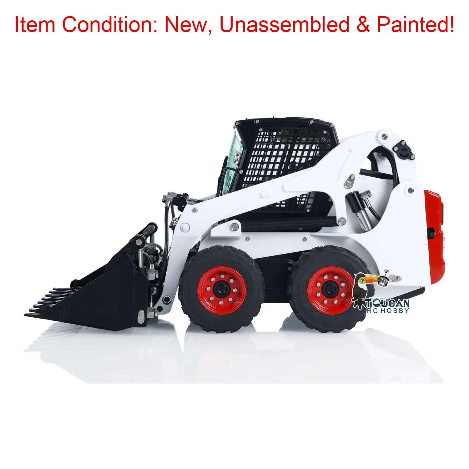 LESU LT5H 1/14 RC Hydraulic Loader Painted KIT Truck Wheeled Skid-Steer Metal Remote Control Car Model Toys Light Sound THZH1449 3
