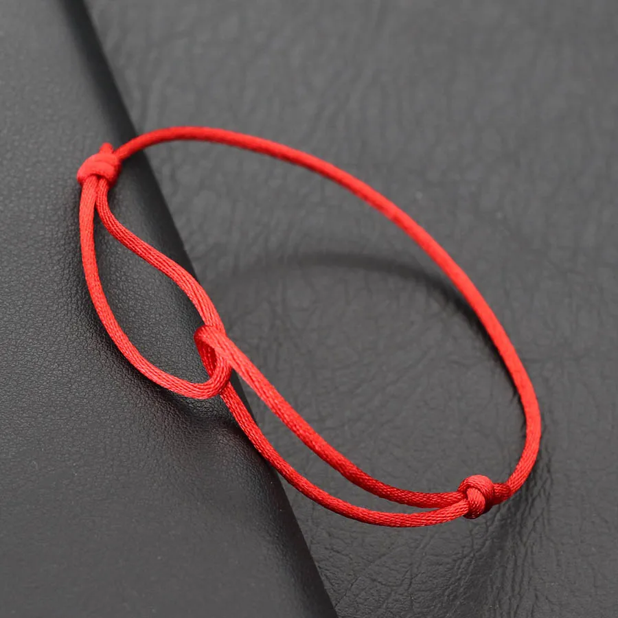 Red Thread Chinese Knotted Adjustable Bracelet for Men and Women