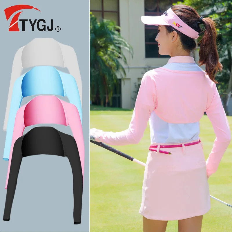 Women's Golf Sun Protection Sleeve Ice Silk Shawl Anti-UV Korean Style Ladies Golf Wear women golf clothing