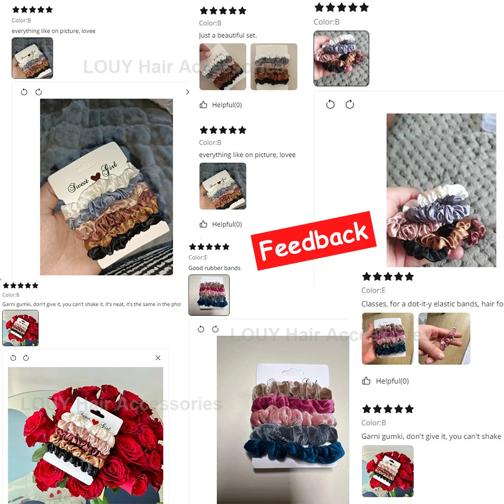 Elegant Solid Color Hair Ties - Soft, No-Damage Ponytail Holders