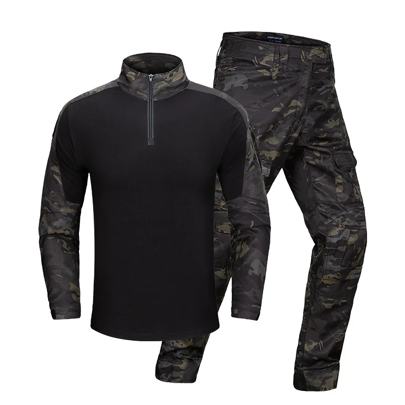 

Tactical Frog Tops+Pants For Men's Outdoor Training Hiking Camping Frogman Suit CP Camouflage Tactical Suit