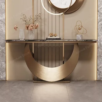 Tavolo Console Semplice e Lussuoso, Grande Capacità, Stile Vintage Americano, per Ingresso e Soggiorno