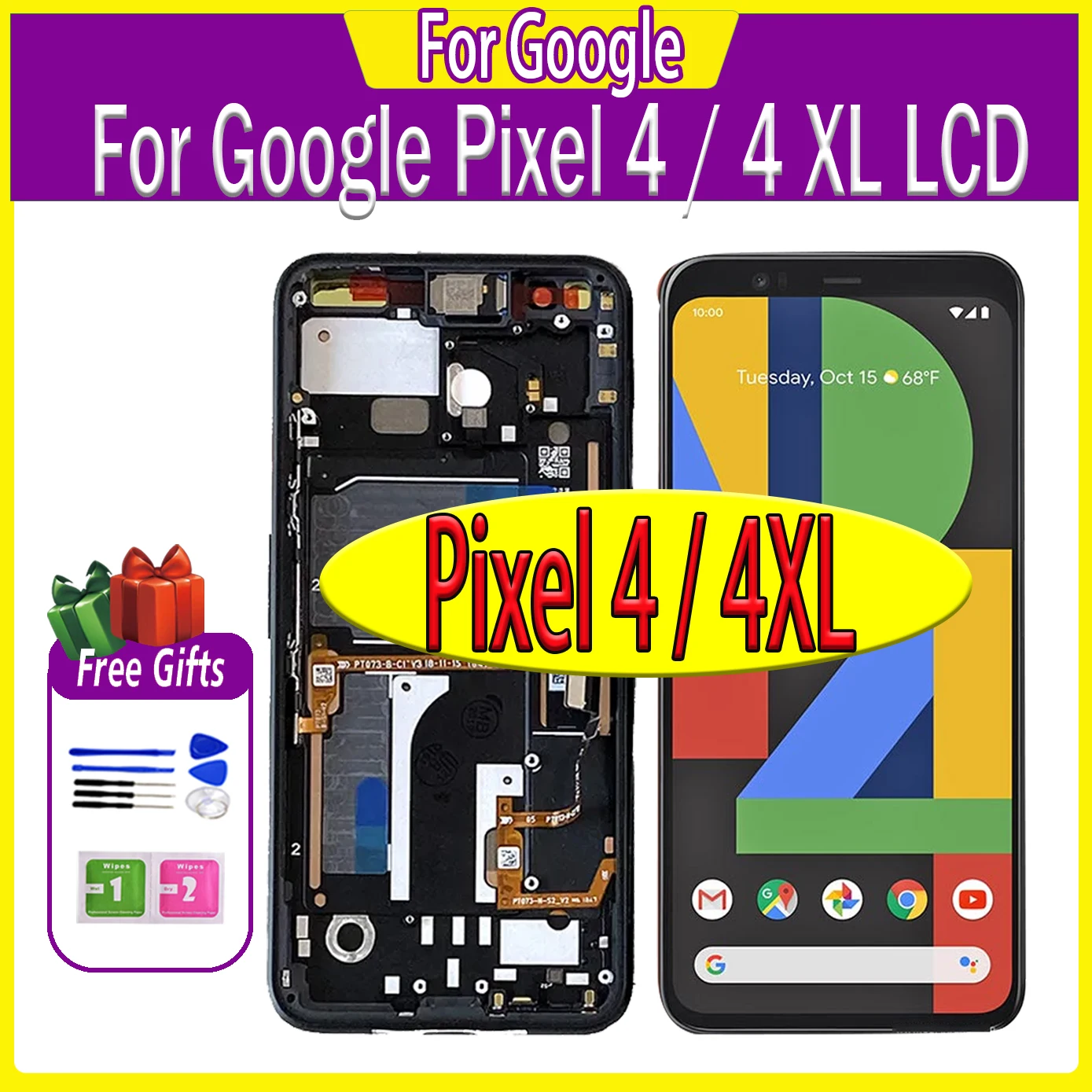 High quality LCD For Google Pixel 4 Pixel4 G020M LCD Screen Display Touch For Google Pixel 4 XL 4XL G020P Panel Digitizer Screen