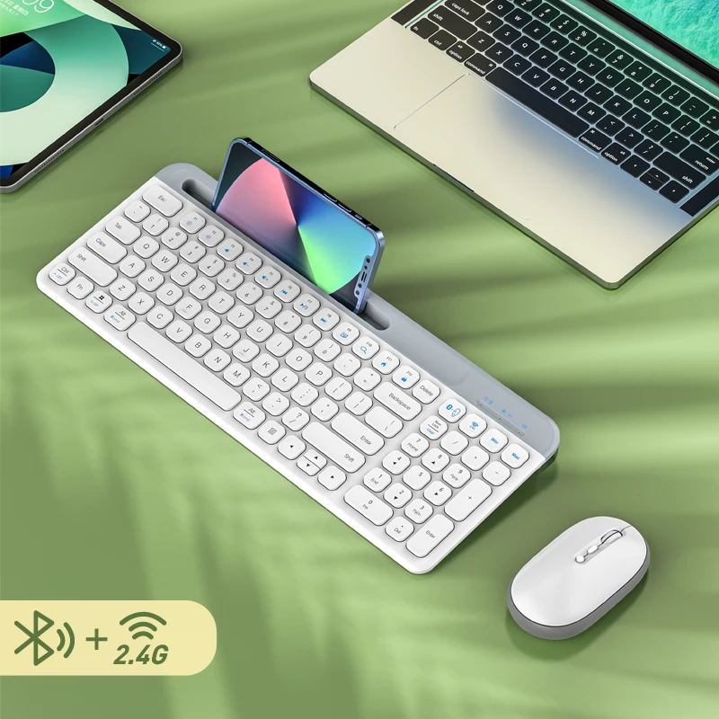 JOMAA Card Slot 2.4G Wireless Bluetooth Keyboard Mouse set