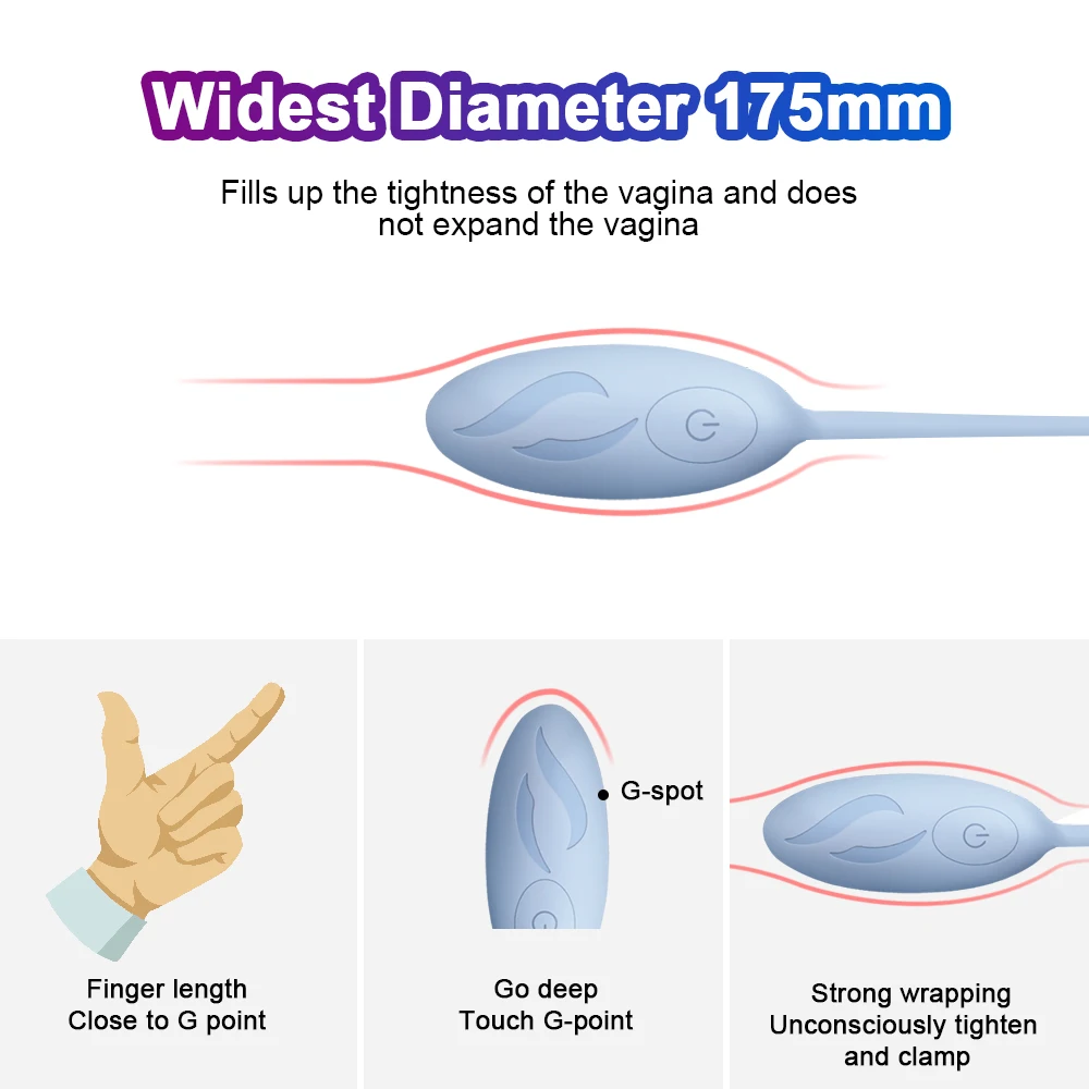 Xbonp Wireless Vibrator Vibrating Egg G-Spot Stimulator Vagina Ball Clitoral Stimulator Masturbator Adult Couple Female Sex Toy