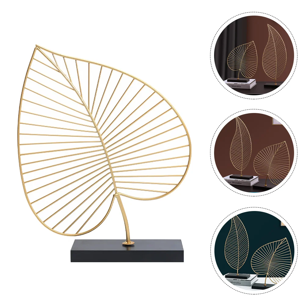 

Plants Leaf Sculpture: Leaves Statue Leaf Table Ornament Metal Leaf Leaf for Home Living Room Bedroom Decoration