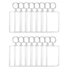 16PCS Acrylic Photo Frames Keychain Holder Photo Insert Blank Keyring For DIY Craft 2.2 x 3 Inch 1