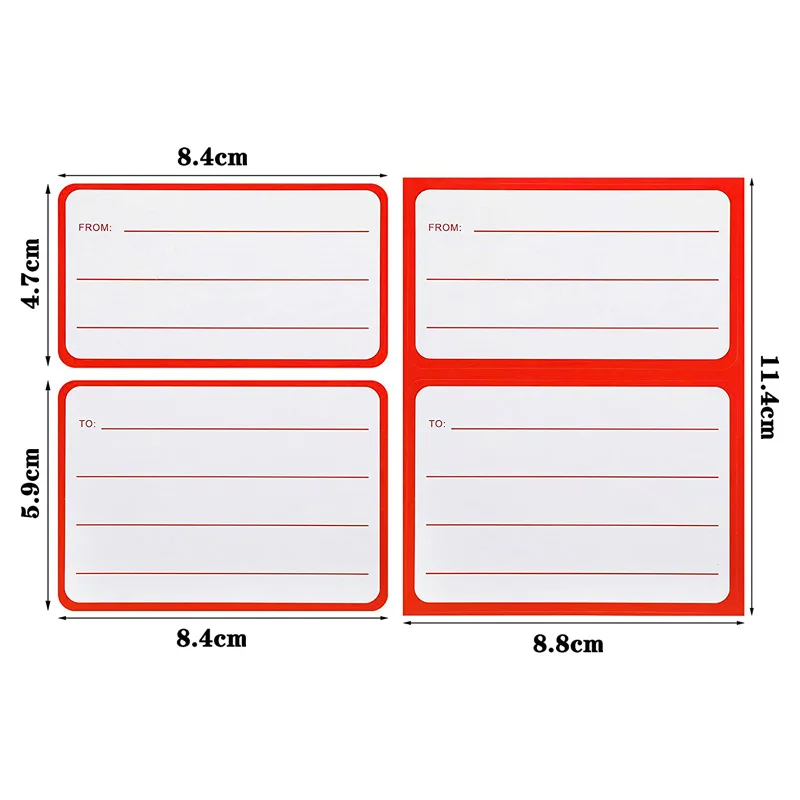Universal Address Mailing Label Sticker Self-adhesive Handwritten Stickers Mailing Box Envelopes Shipping Labels 50Pcs