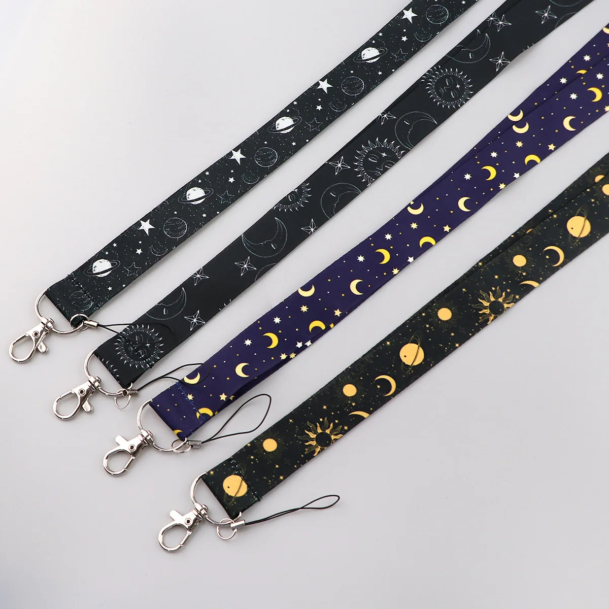 Sun Moon Goddess Mobile Phone Lanyard Card Cover Accessories Bus Card Student Work ID Hard Shell Protective Cover couples lanyard,hanging neck strap