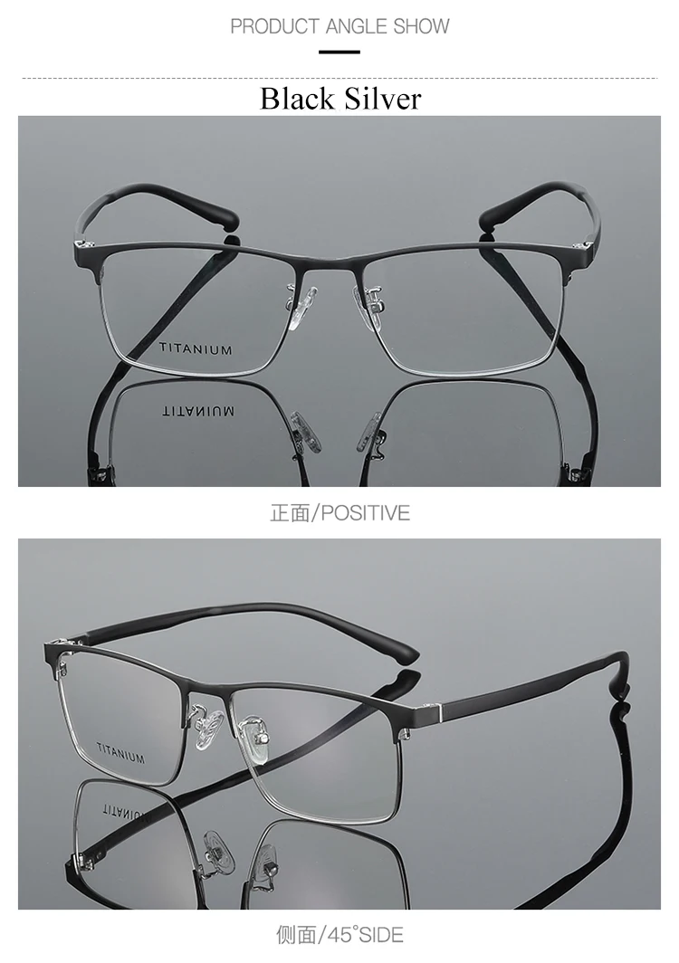 Bclear progressive Korrektur brille Männer multifokale Vollrand brille männliche optische Myopie Hyperopie Brille benutzer definierte Linse – Detail 7