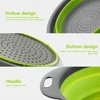Silicone Round Folding Vegetable Fruits Washing Drain Basket Collapsible Colander Strainer Basket Kitchen Gadgets 5