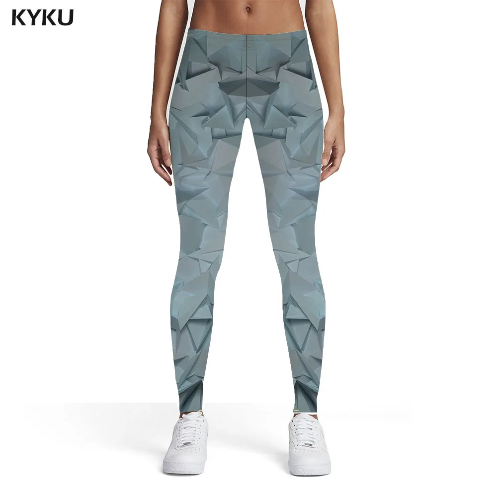 

KYKU Abstract Leggings Women Grey Trousers Art Leggins Womens Leggings Pants Jeggings Jeggins Skinny Ladies
