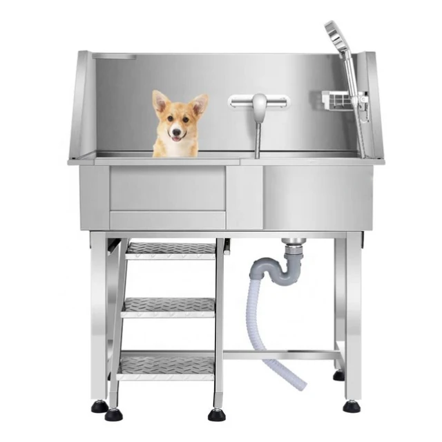Wholesale Custom Size Dog Washing Stations with Ramp Faucet High-Quality  Stainless Steel Dog Grooming Bath Tub - AliExpress