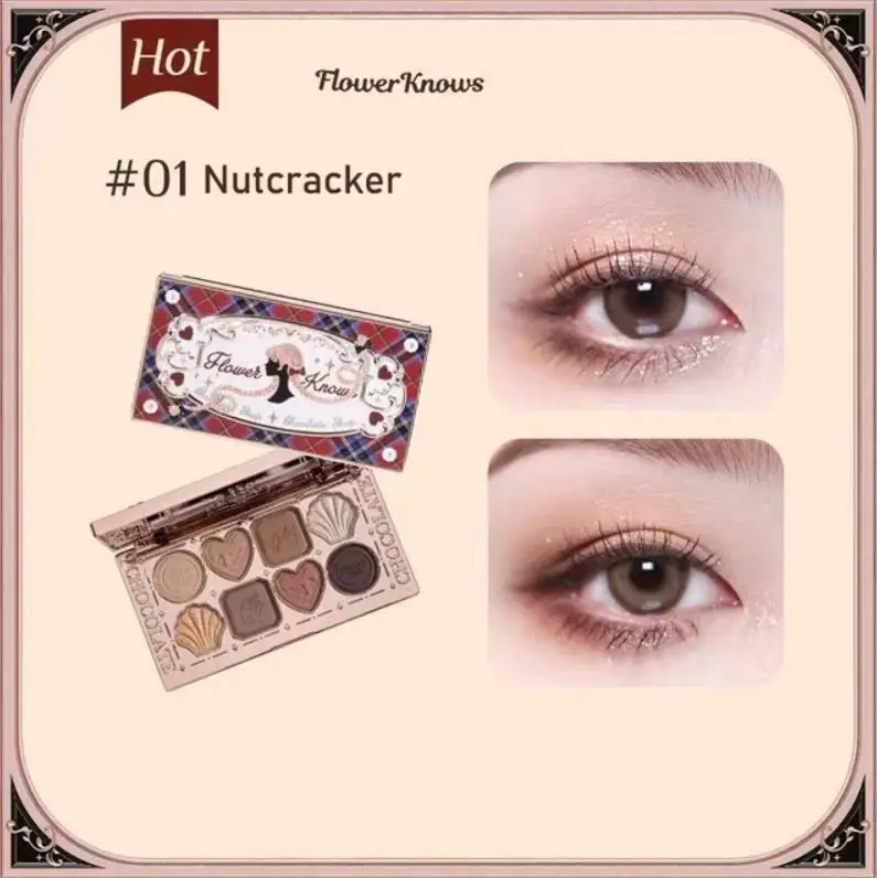 Flower Knows Chocolate Wonder-Shop Eight-Color Eyeshadow- The NURCRACKER 10g