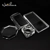False Eyelashes Extensions Crystal Glass Adhesive Glue Pallet U Curved / Straight Stand Pallet Holder Transparent Glue Tray 1