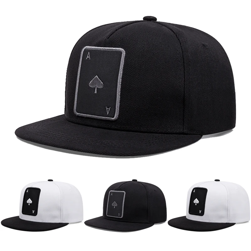 2025PersonalizedNewFlatEdgeHatPokerCardAEmbroideredStreetHipHopSkateboardingHatSunshadeHatBaseballHatUnisex-AliExpress200000297