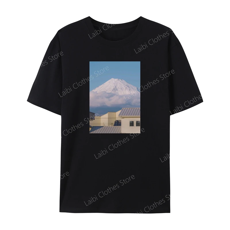 

Fashion Summer T Shirt for Men Women T-Shirt Tops Tees Fujiyama Tshirts Casual Clothes Short Sleeve Top Over Size 100% Cotton