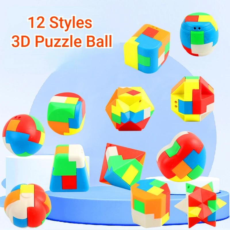 1pcs 3D Puzzle Assembling Ball Education Toys Children Gift 12 Styles