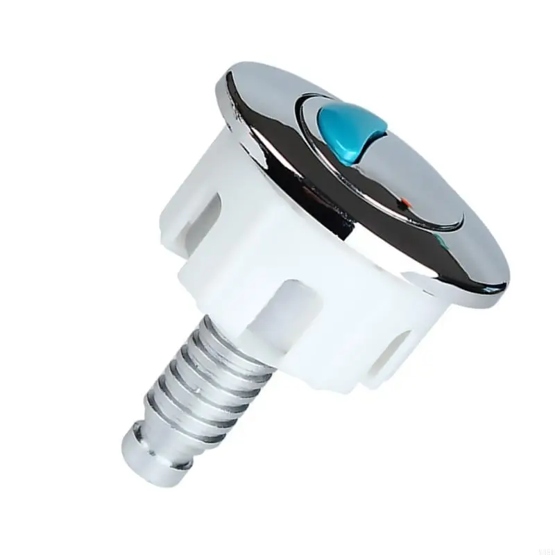 Y98E Toilet Dual Flush Oval-shape Push Button Electroplating Water Tanks Push Water Saving Rod Bathroom Accessories