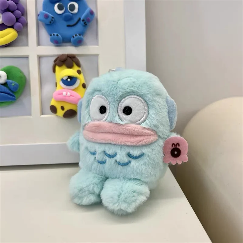 Cartoon Sanrio Plush Toys Keychian Cute Hangyodon Plushie Doll Keyring For Children Kawaii Women Bags Girls Birtnday Gifts plush toy plush doll plush keychain key chain