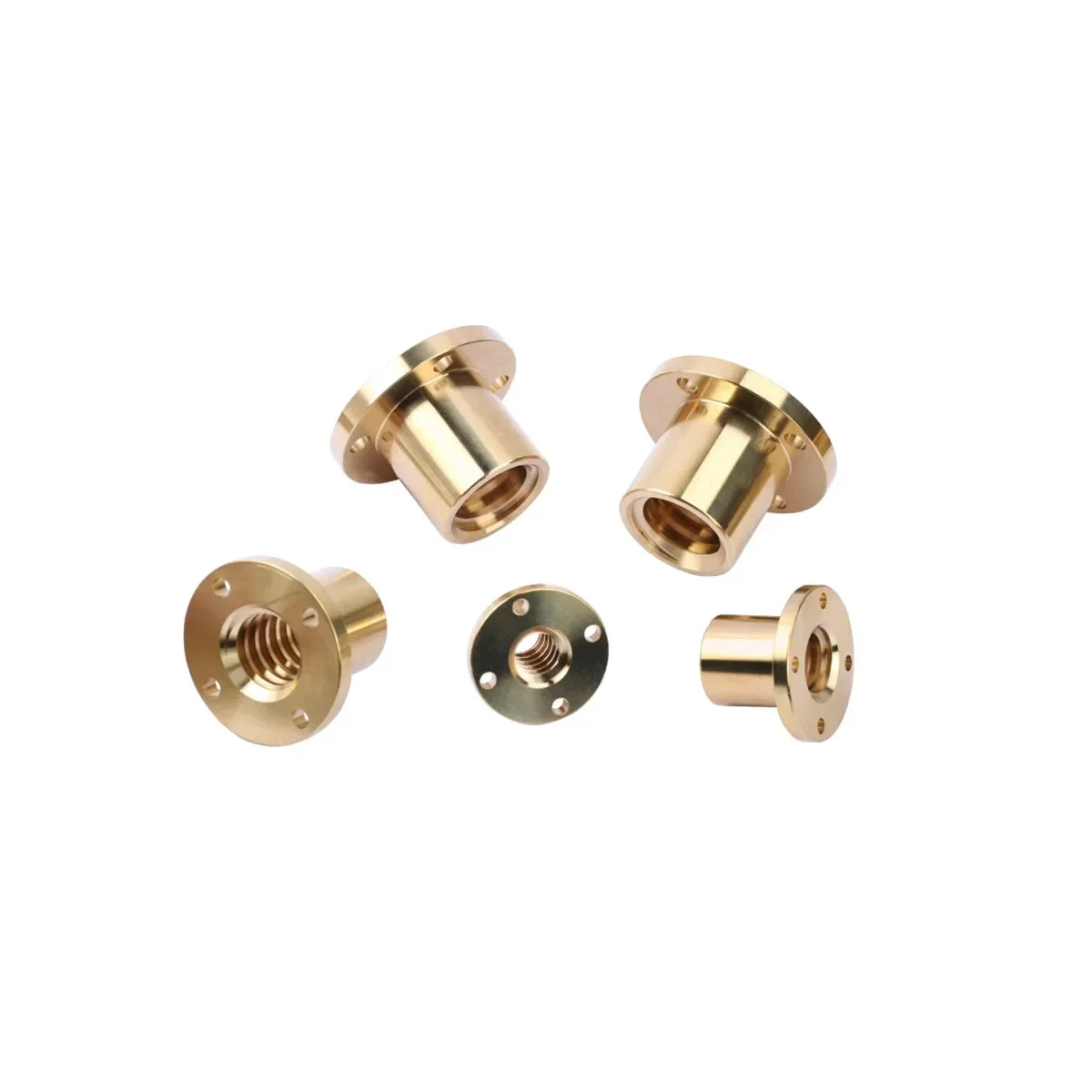 All Copper Round Flange t Trapezoidal Screw Nut Positive Thread Reverse Thread Tr8 Tr10 Tr12 Tr14 Tr16 Tr18 Tr20 square hook screw sleeve flange bearings welded nut