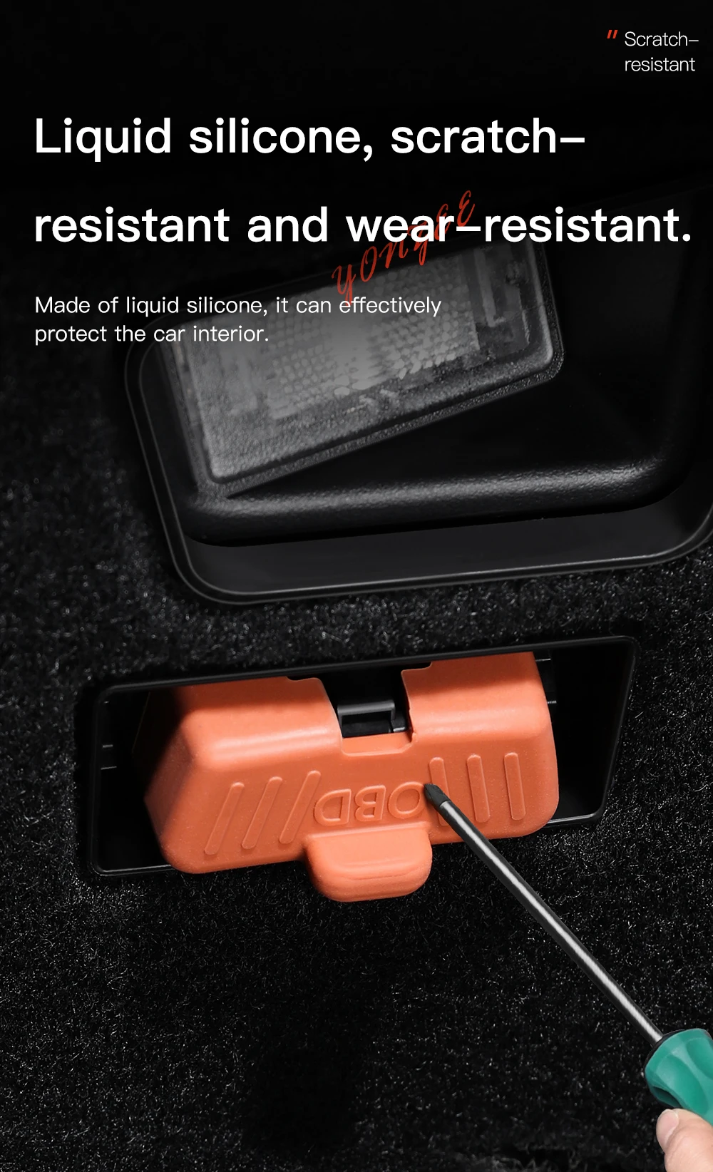 YZ für Tesla Model Y YL 3 Juniper Highland Silikon OBD-Anschluss Schutzabdeckung 360° ° Staubdichte Auto-Accessoires 2026 – Detail 5