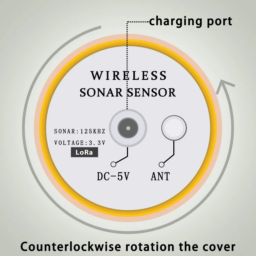 Portable wireless sonar radar fish detector for fishing gear, fish finder for finding fish, sea fishing platform