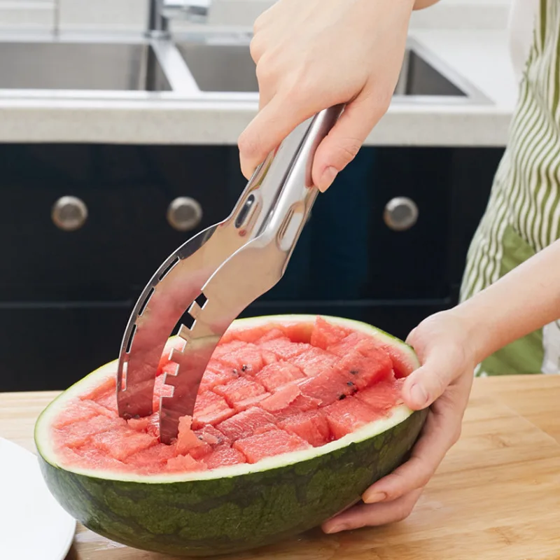 Fruit Slicer Watermelon Slicer Stainless Steel Windmill Watermelon Cutter Kitchen Fruit Slicer Cutter Tool Digger Fruit Divider
