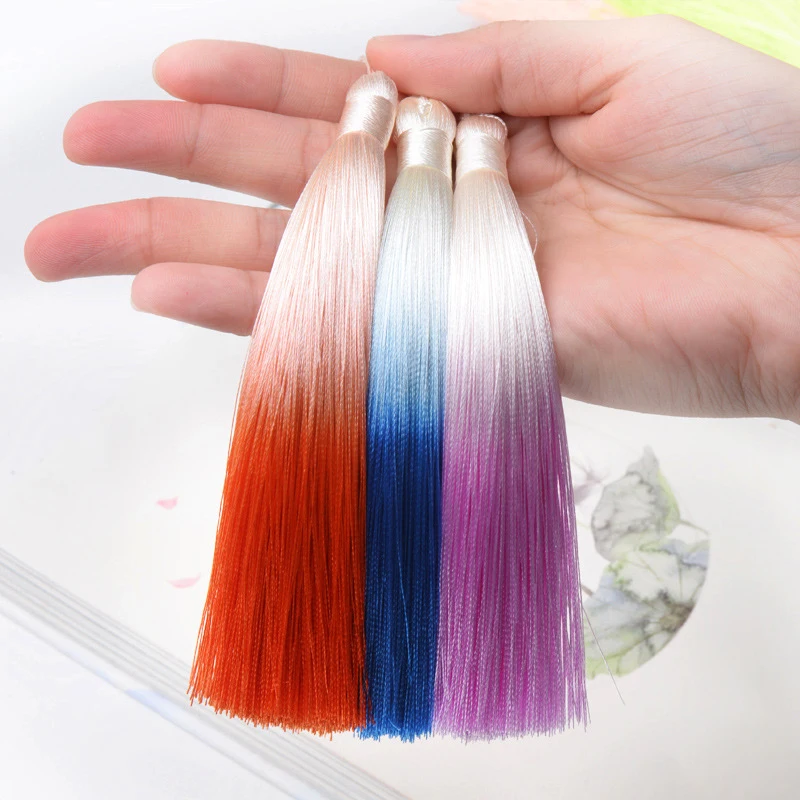 5/10/20Pcs Tassels Silky Handmade Soft Tassels 10CM Crafts Cord Loop for DIY Gradient Hanging Rope Bookmark Flute Tassel