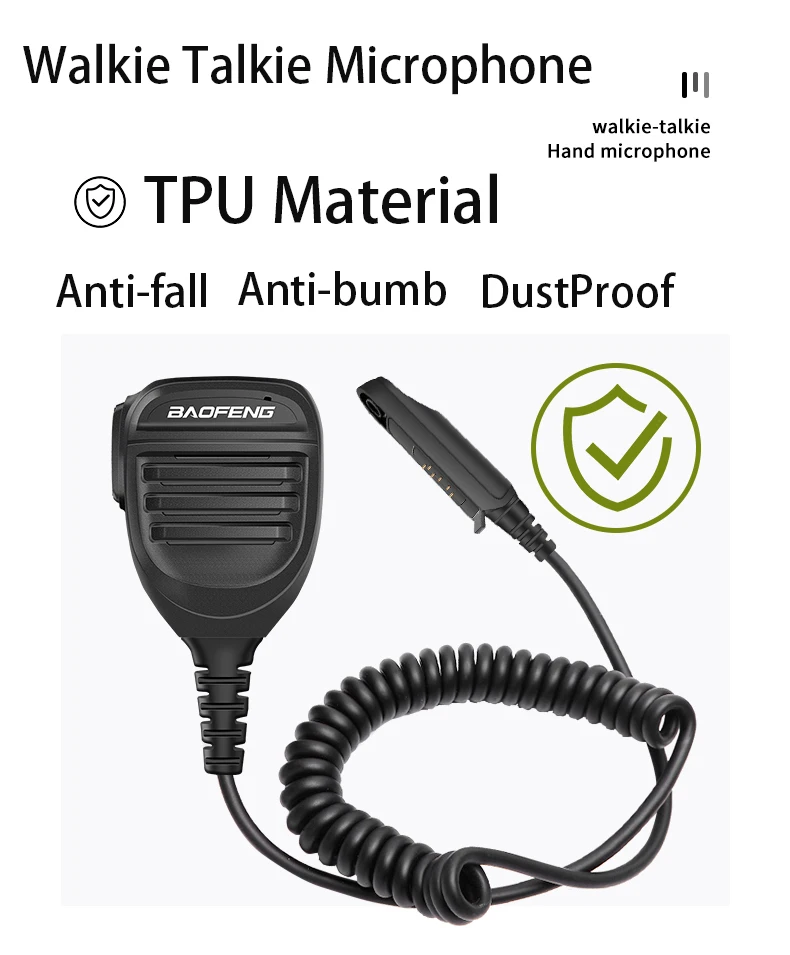 Baofeng UV-13Pro Waterproof Microphone Shoulder Speaker UV-9R PRO 2 Pins for Walkie UV-5R/UV-82/UV-16/TH UV8000D Two Way Radio