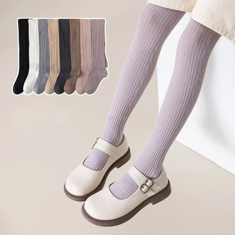 Baby Spring Autumn Children Cotton Knitted Tights for Girls Soft Leggings Pantyhose Stocking