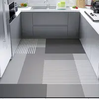 Waterproof and Oil Proof Kitchen Floor Mat Imitation Leather Carpet Anti Slip Dining Room Decoration Customizable Floor Mats 1