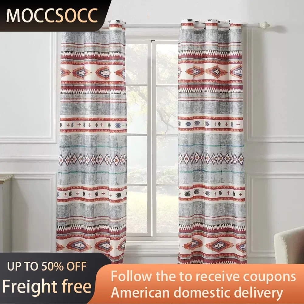 

Western Boho Curtain Panels Set of 2 Freight Free Curtains Home Decoration Accessories for Home Decor Garden