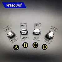 WASOURLF อะแดปเตอร์ M22ด้ายชายขนาด1/2นิ้ว Transfer M28หญิงแหวนขั้วต่อทองเหลืองห้องน้ำห้องครัวก๊อกน้ำอุปกรณ์เสริม 1