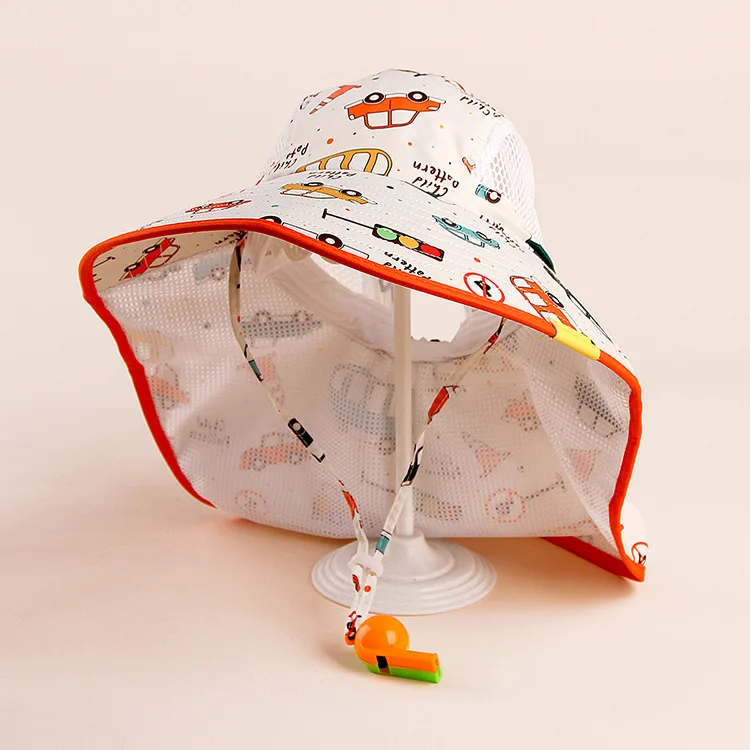 Breathable UPF50+ Sun Protection Beach Hat for Men Women Kids Baby, Summer Outdoor Wide Brim Sun Hat with Adjustable Neck Cover