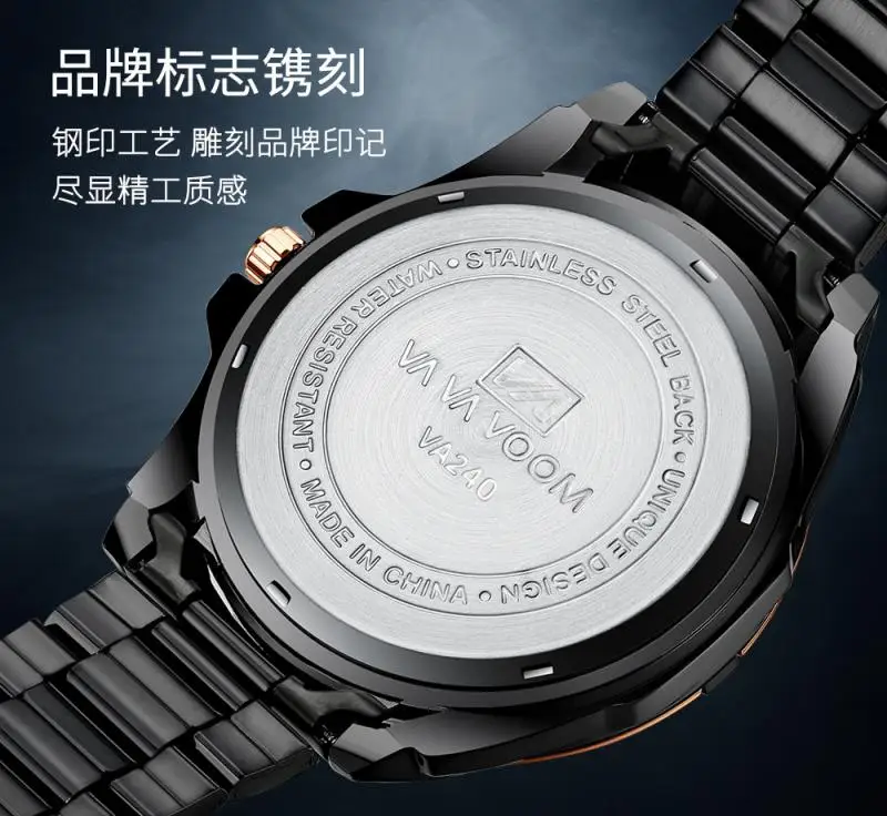 Top Brand Men Watches Stainless Steel Band 30M Waterproof Business Men Quartz Watch Date Wristwatches Relogio Masculino