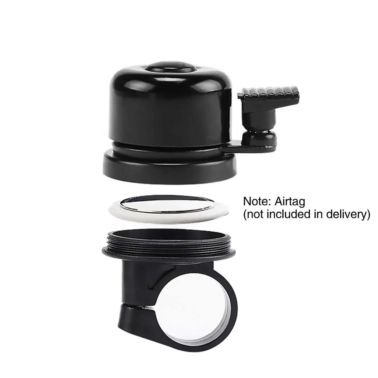 Bicycle Bell For Airtag Holder 22-25mm Anti-Theft Bracket Hidden Air Tags In Bell Classic Style Clear Sound Bicycle Accessories bicycle bell bicycle horn bicycle accessories