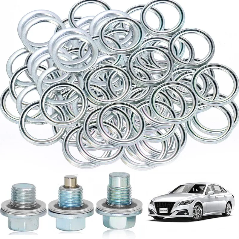 Car Oil Pan Drain Gasket for Toyota Lexus Car Drainage Bolt Pad Replaceable Washer Seal Set 12157-10010 Automotive Transmission