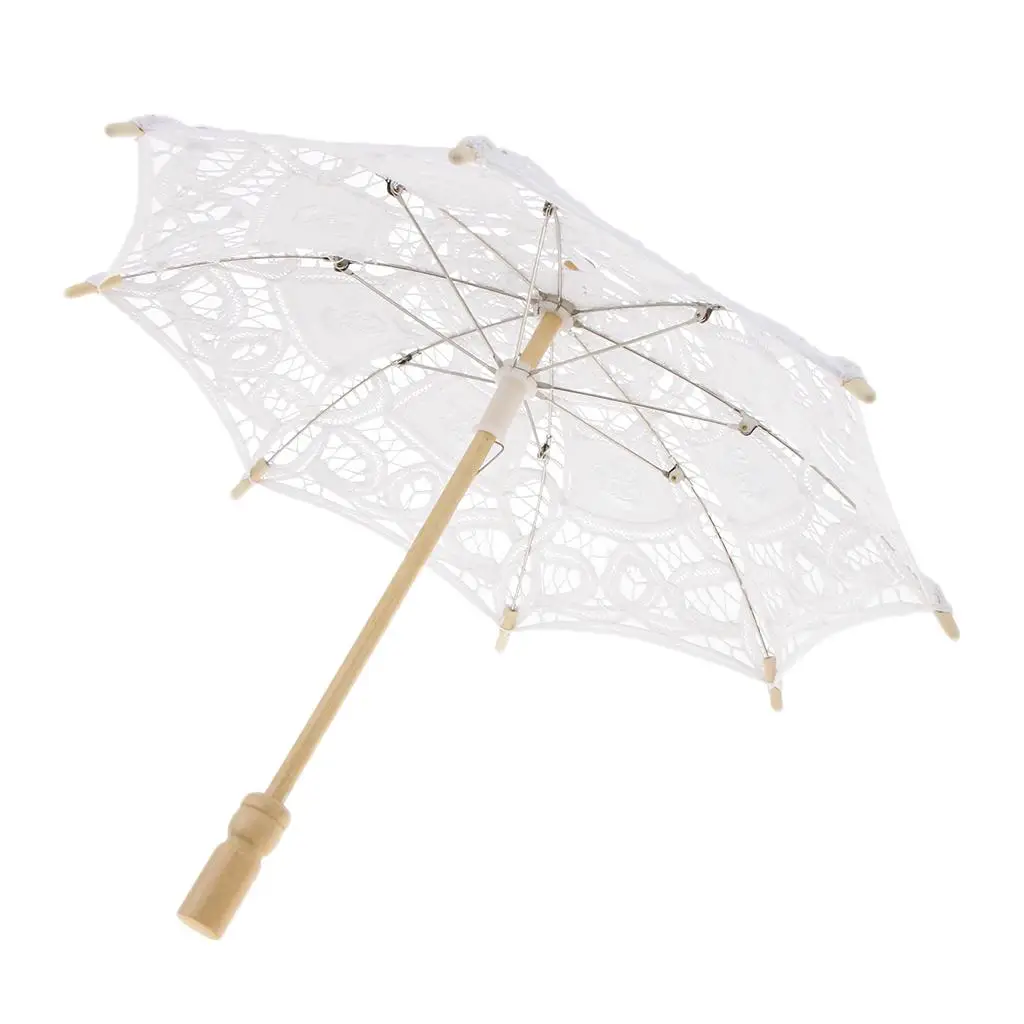 Lace Bridal Umbrella Embroidered for Dancing Costume Accessories mini umbrella bridal lace parasol set
