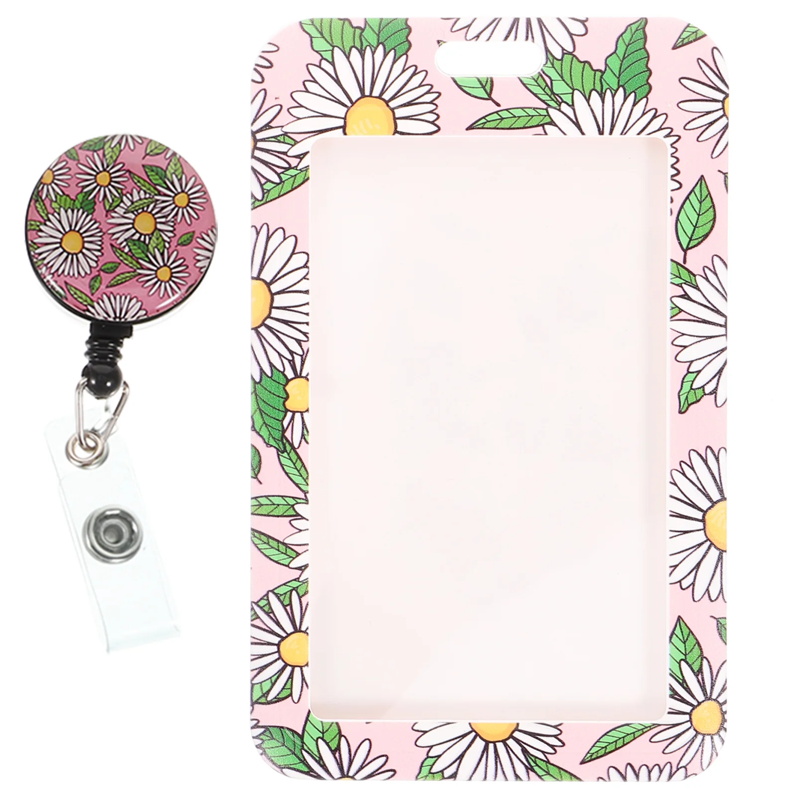 

ID Card Holder Sleeves Hard Plastic Badge Nurse Holders Retractable Abs with Clip Student