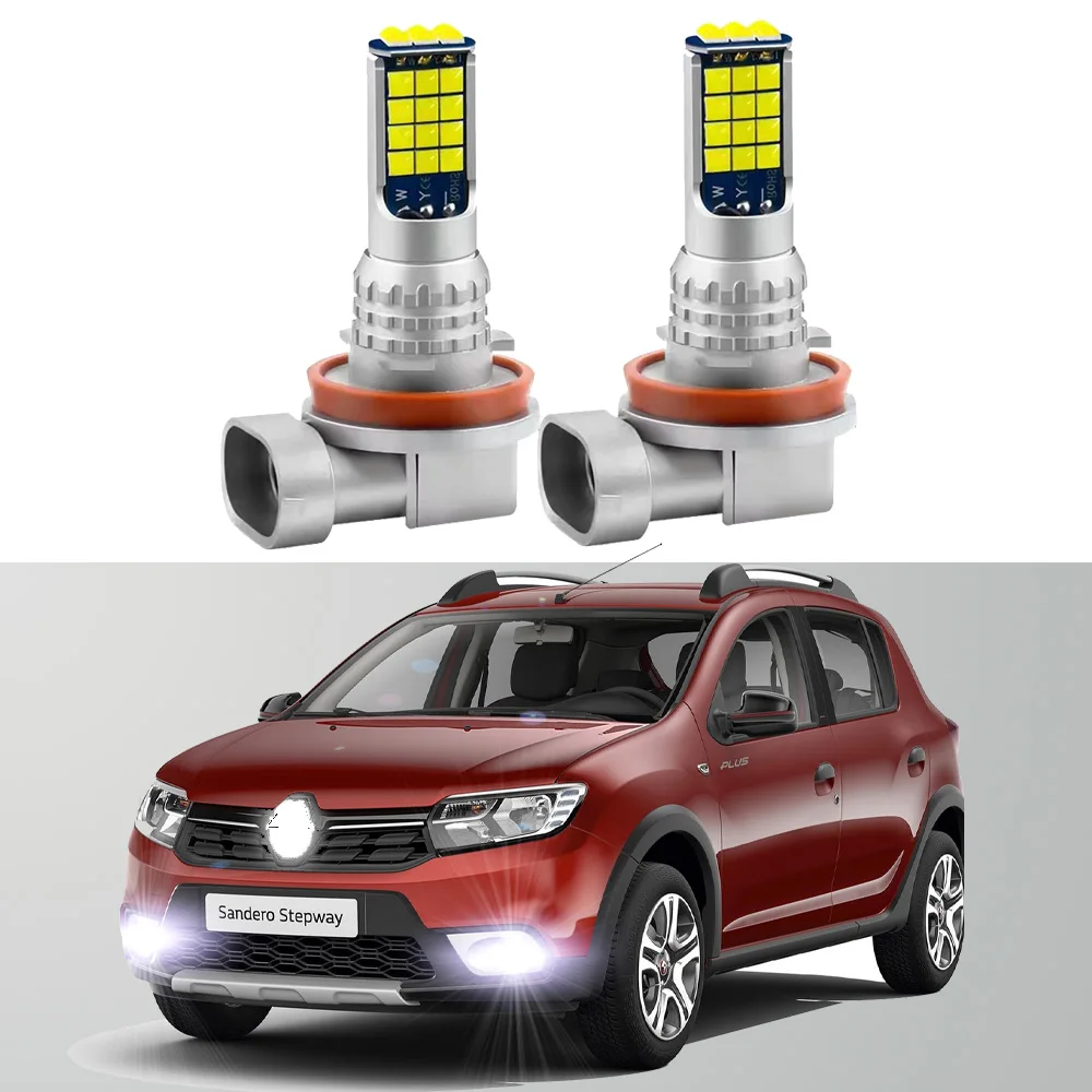 2pcs Led Car Fog Lamp For Renault Sandero/stepway 2007- Front Fog Light Bulb Car Accessories Canbus.