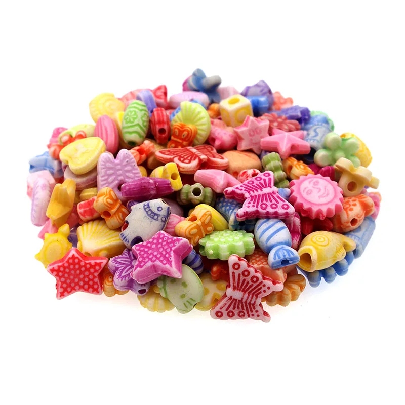50pcs/lot 30-40 Shapes Mixed Random Scrapbook Colorful Beads Sewing Buttons DIY Material Findings 6-16mm BD0010