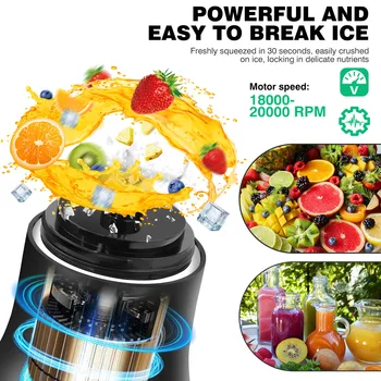 Professional 2 In 1 Portable Blender 600ML Electric Juicer Fruit Mixers USB Rechargeable Smoothie Mini Blender Personal Juicer 2