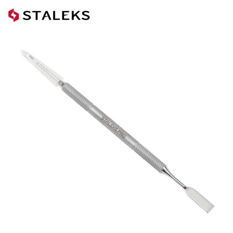 STALEKS Manicure Dead Skin Double-Headed Steel Push Ring-shaped Push Flat Nail Tool Acne Blackheads Tools PE-51-1