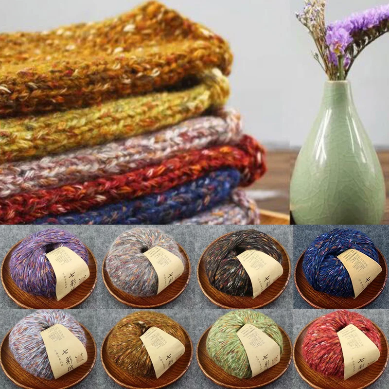 50g/ball Alpaca Yarn Colorful Wool Cashmere Yarn Crochet Threads Yarns For Hand Knitting Crochet DIY Sweater Scarf Thread 4