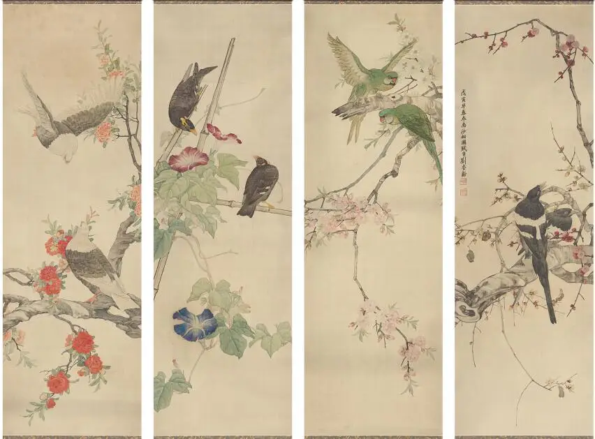 

Настенный постер MT0092 в китайском стиле с изображением цветов и птиц